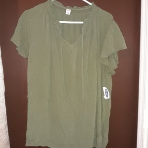 Olive green old navy blouse